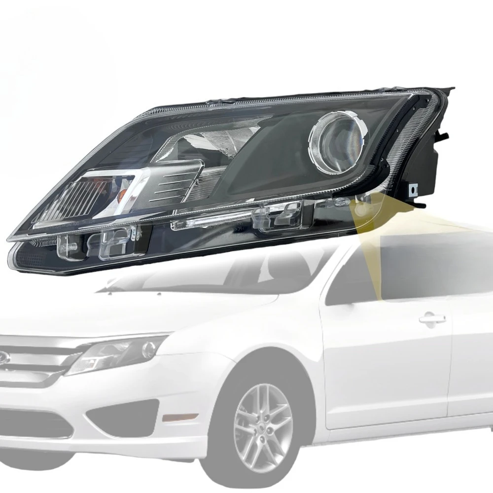 

For 2010-2012 Ford Fusion Driver Side Headlight with BULB(s) (Black Housing) LH