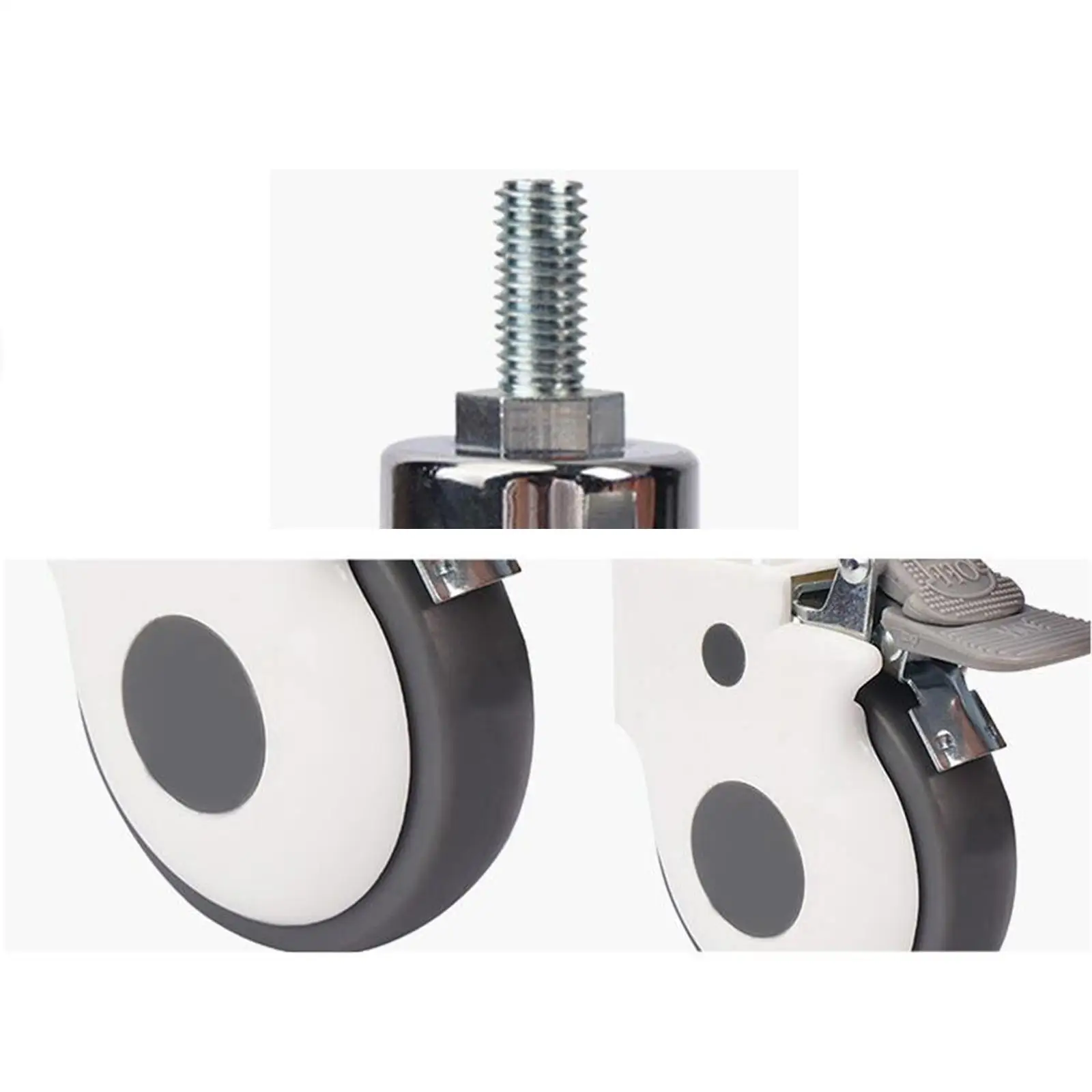Heavy Duty Caster Wheels Replacement, for Carts Furniture Trolley, Office Caster Rolling Over 360 Degree Rotating Durable
