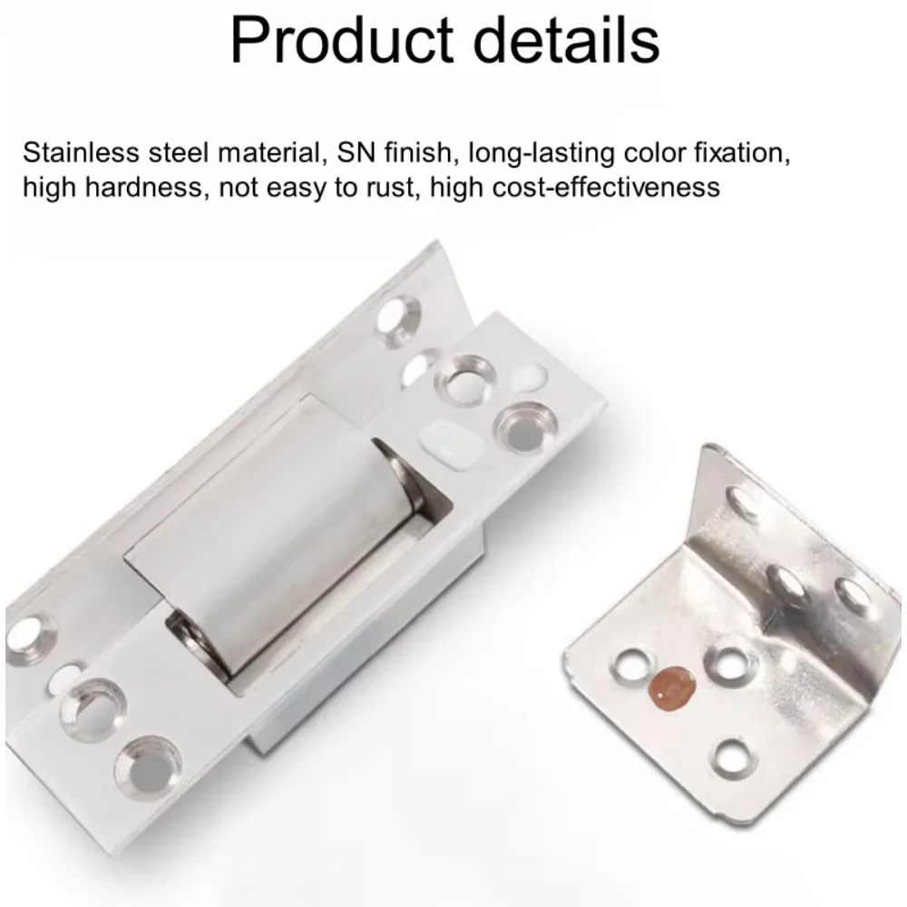 

1PC 4/5 Inch Door Hardware Accessories Hidden Concealed Invisible Hinges Stainless Steel Thickened Cross Door Hinge