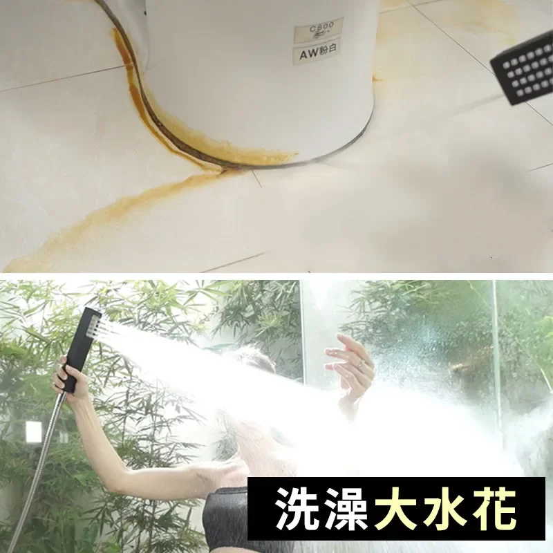 3 في 1 رأس دش كهربائي للحمام أسود 3 أوضاع رذاذ ماء قابل للتعديل لملحقات فلتر رأس الدش المطري للحمام #3