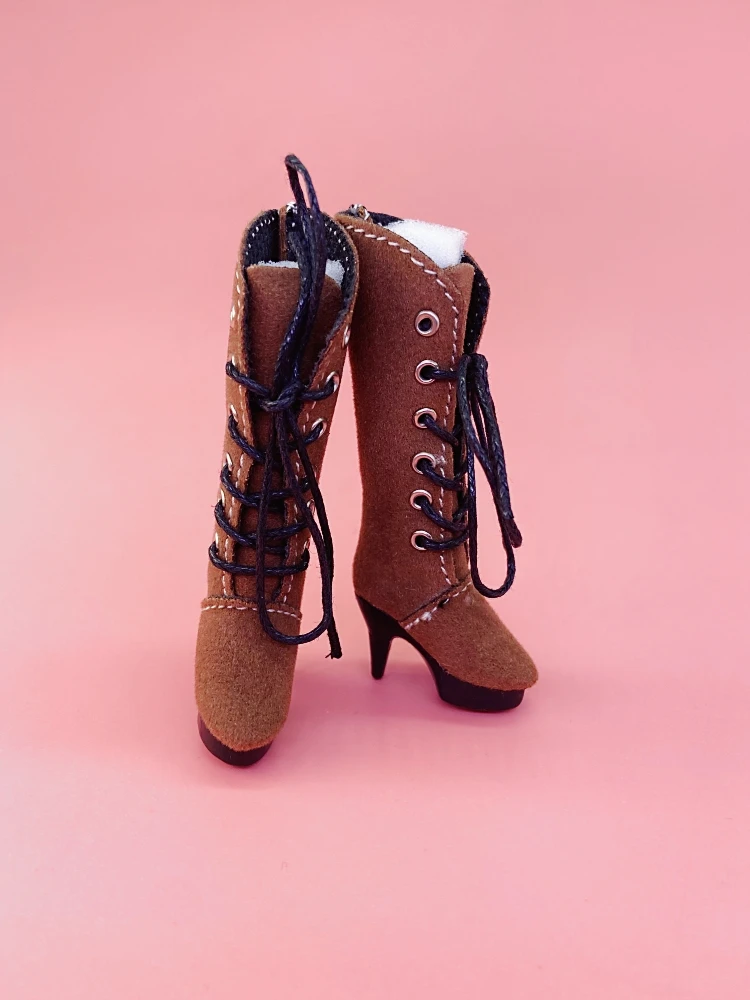 Tilda 2.5cm Mini Doll Boots for Blythe Dolls Toy,Cute High Heel Shoes for Azone Obitsu Licca Accessory for OB22 Toy Dolls Gift