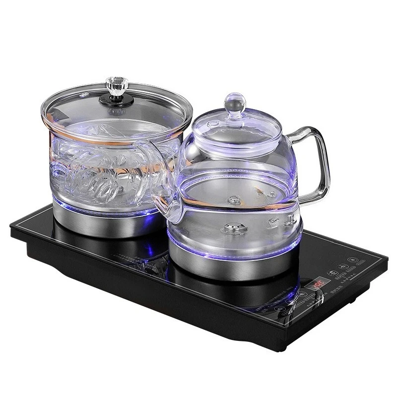 

Electric heating, magnetic kettle, teapot, fully automatic, bottom, integrated, double water on the tea table, glass