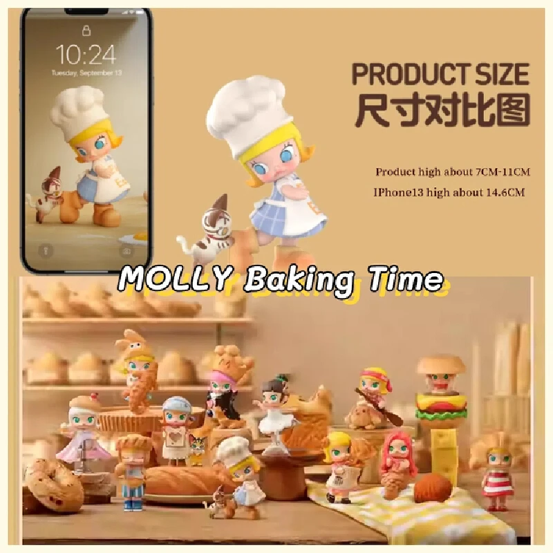 

MOLLY Bread Head Series Genuine Blind Box Figure Trendy Toy Cake Ornaments Model Dolls Collectible Toys Birthday Gift
