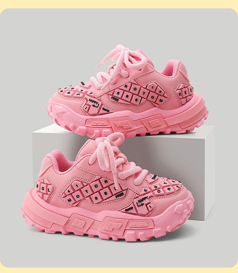 Autumn New Children's Sports Shoes Boys Girl Keyboard Shape Non-slip Casual Shoes Ins Baby Kids Soft Sole Running Shoes Toddlers