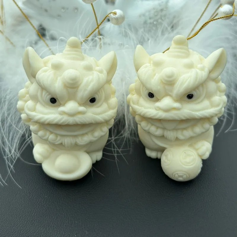 العاج الجوز شينغشي نحت الحلي محظوظ البرسيمون 6.5 * 5.5 * 1.3cm الحرف سيارة #3