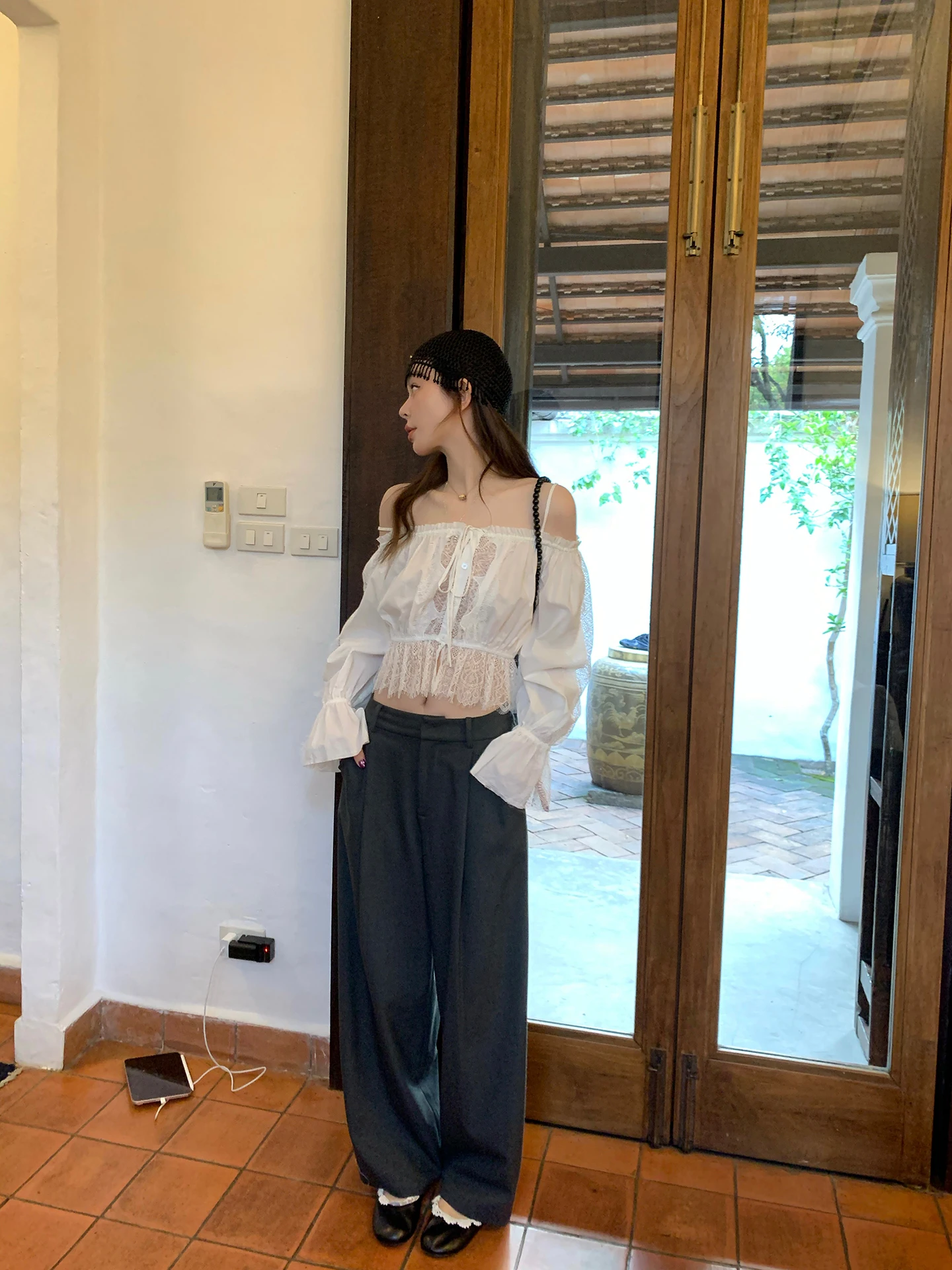 

Классические плиссированные брюки Le Rouge прямого кроя, серые, модные, для офиса, однотонные, из полиэстера, эксклюзивно онлайн