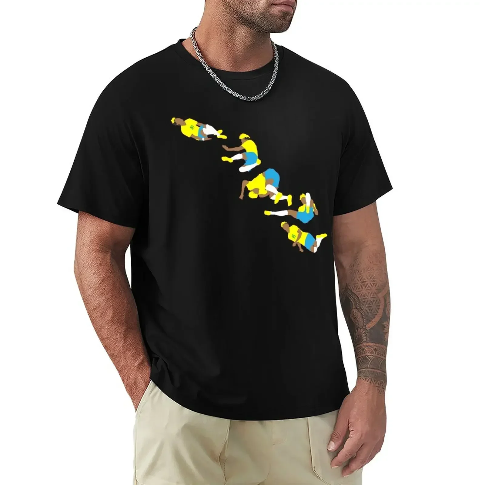 harajuku men clothing Top Quality Fitness Top Quality Sports Eur Size male And Jr Brazil Celebrate Soccer Striker T-shirts