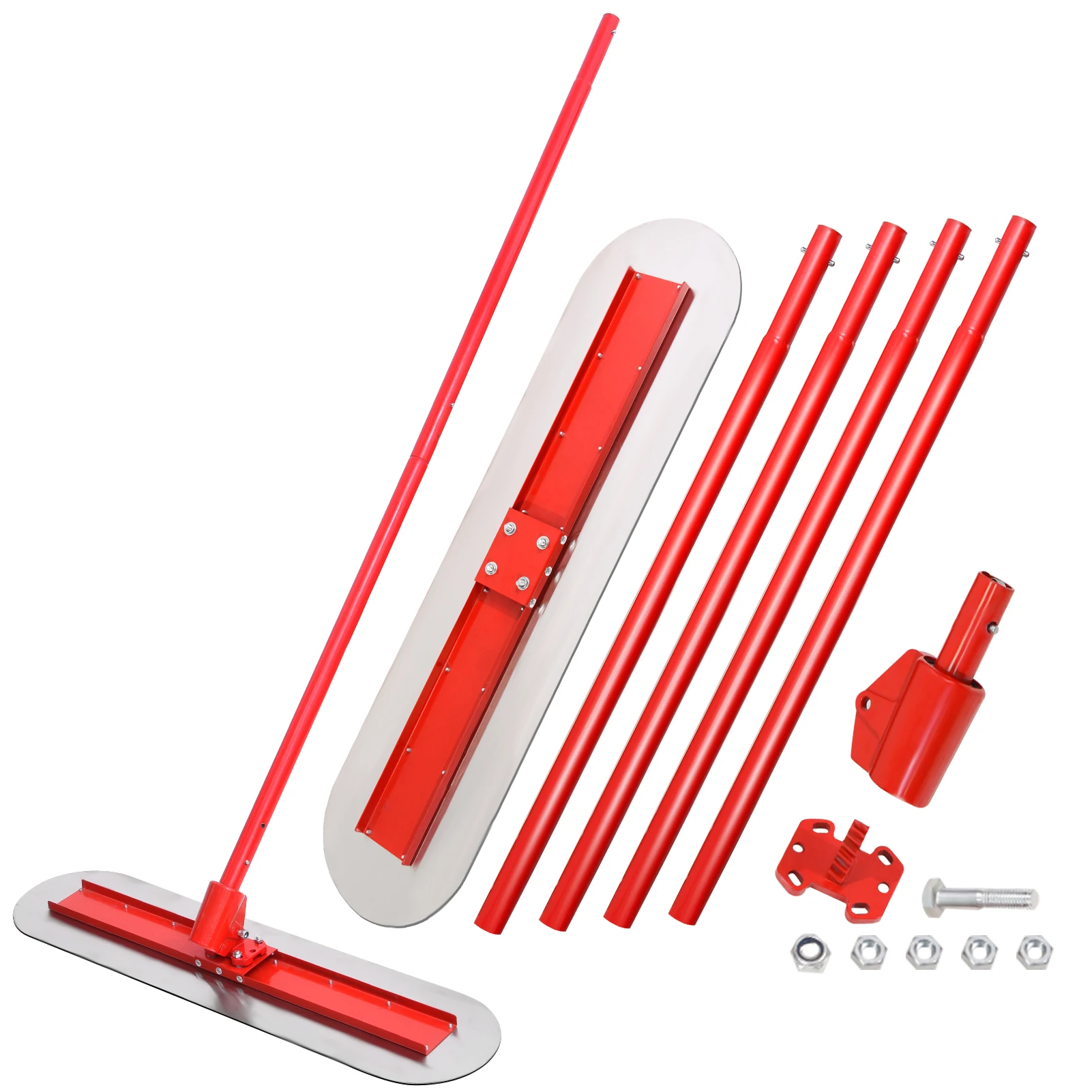 عوامة الخرسانة، مكنسة تشطيب الخرسانة شديدة التحمل، مجموعة تعويم الثور، أداة تنعيم سطح الأسمنت بمقبض طويل #1