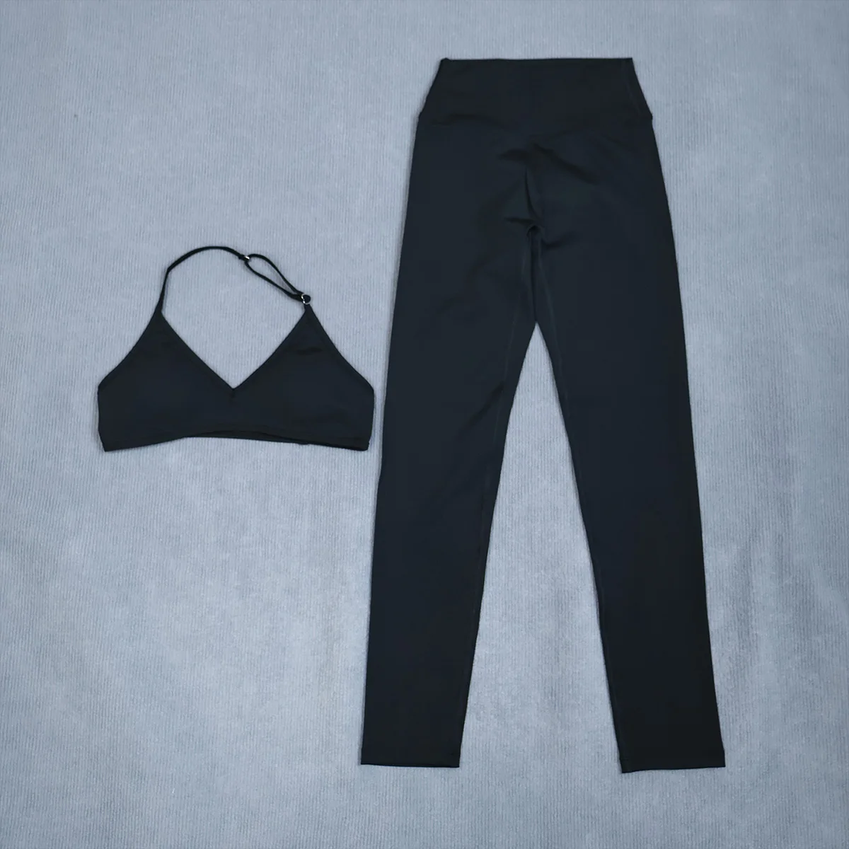 Ctenkevet Hochgeschnittenes Damen-Yoga-Set Schnelltrocknend Atmungsaktive Sommer-Trainingskleidung für Outdoor-Aktivitäten Laufen und Fitness – Detail 14