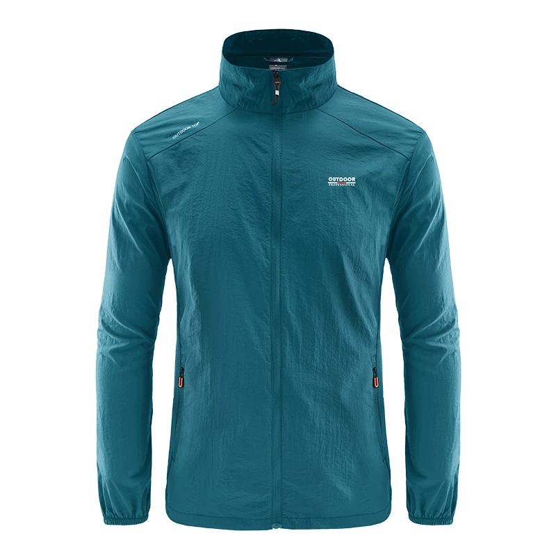 Abbigliamento per la protezione solare da uomo estate nuovo colore solido traspirante resistente ai raggi UV Outdoor adventure giacca a vento da uomo con protezione solare