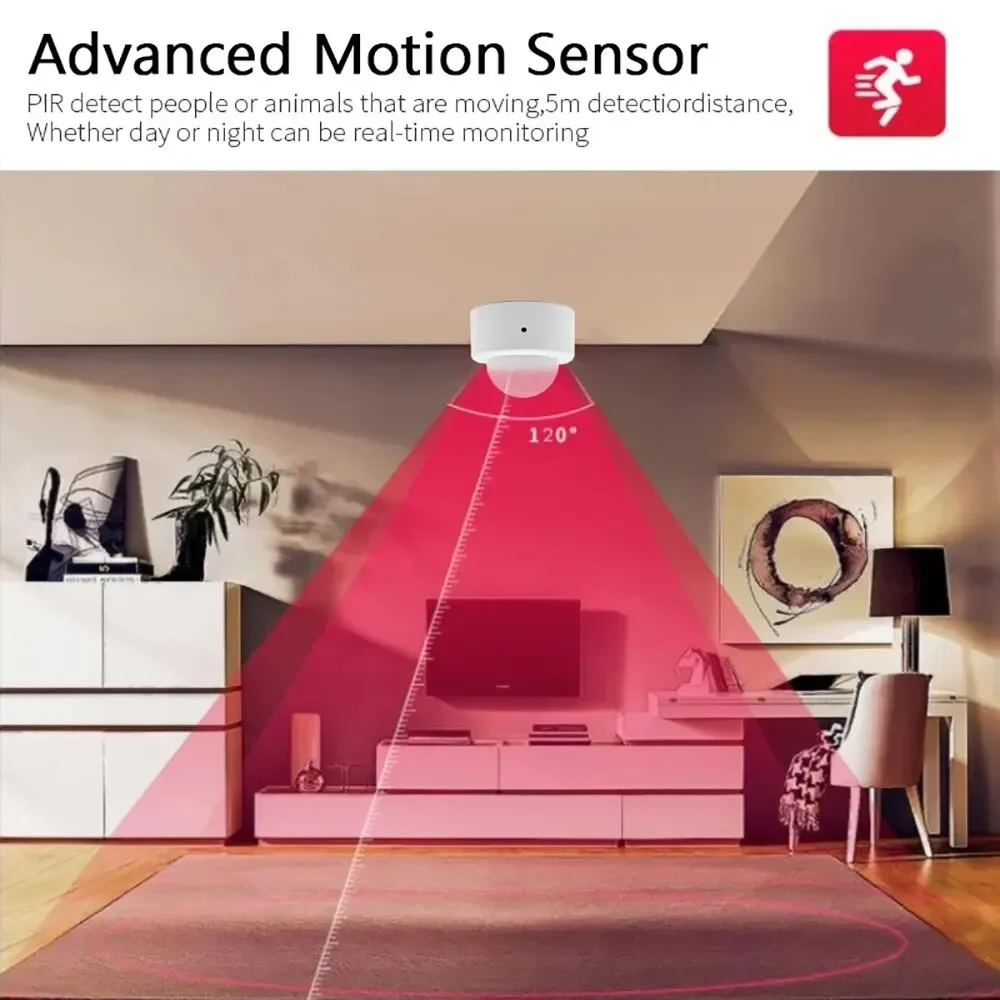 ZigBee PIR Motion Sensor Smart Home Alarm Compatible With Alexa Google Home Infrared Detector For Security Automation System