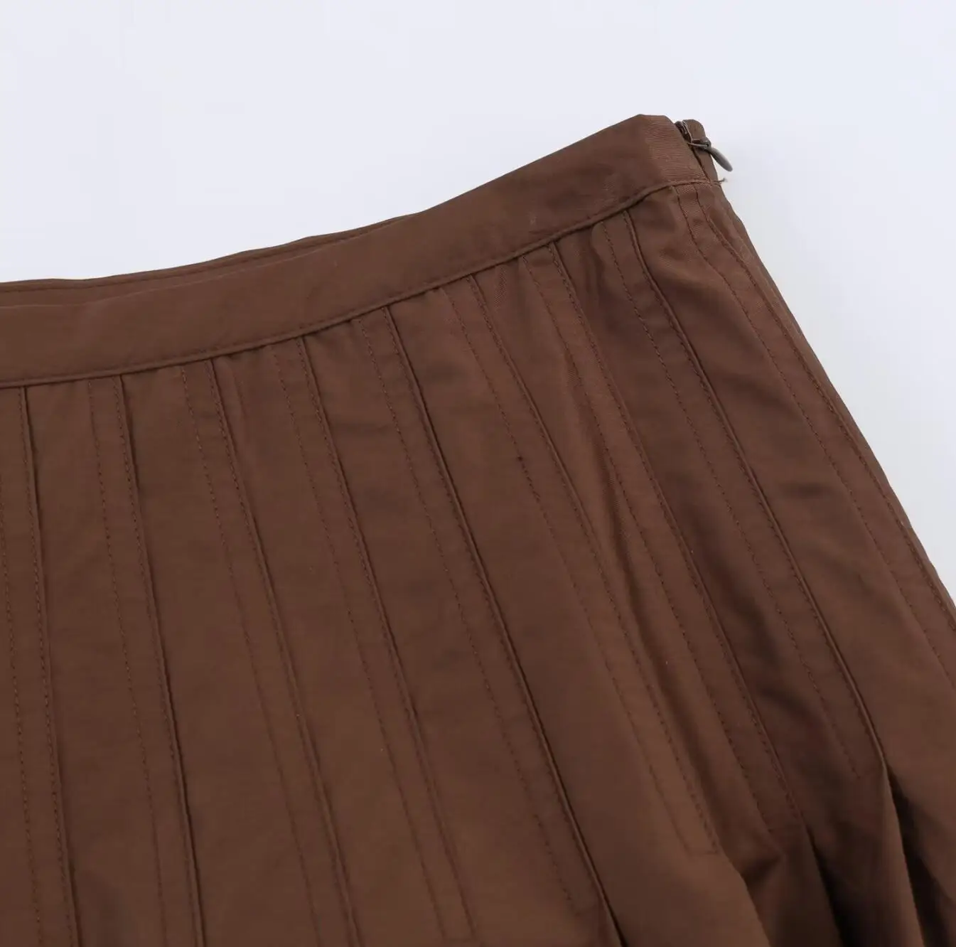 Vintage High Waist Package Hips Pleated Midi Long Skirt Coffee Spring Summer Women Long Skirts Femme Black