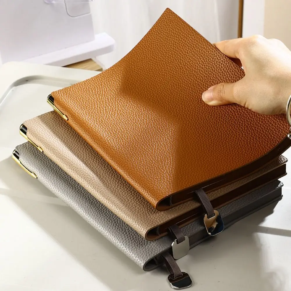 PU Leather Cover A5 Leather Notebook Thickened Paper Pen Slot To Do List 100 Sheets Diary Agenda Student Stationery Gifts