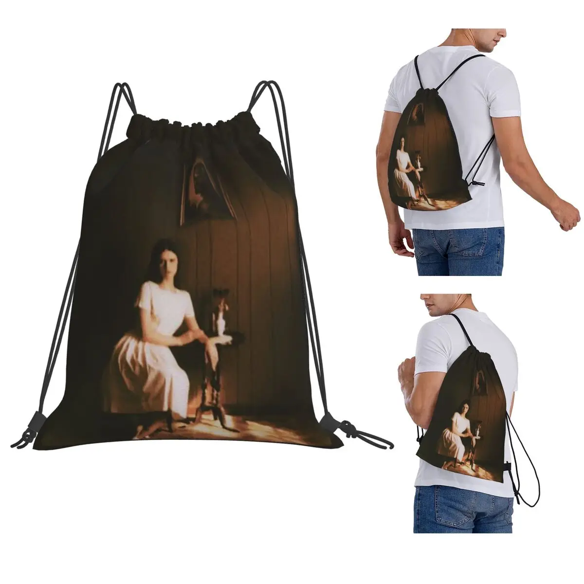 Ethel Cain Singer Album Music Tour 2024 Backpacks Multi-function Drawstring Bags Shoes Bag Book Bags for Travel Students
