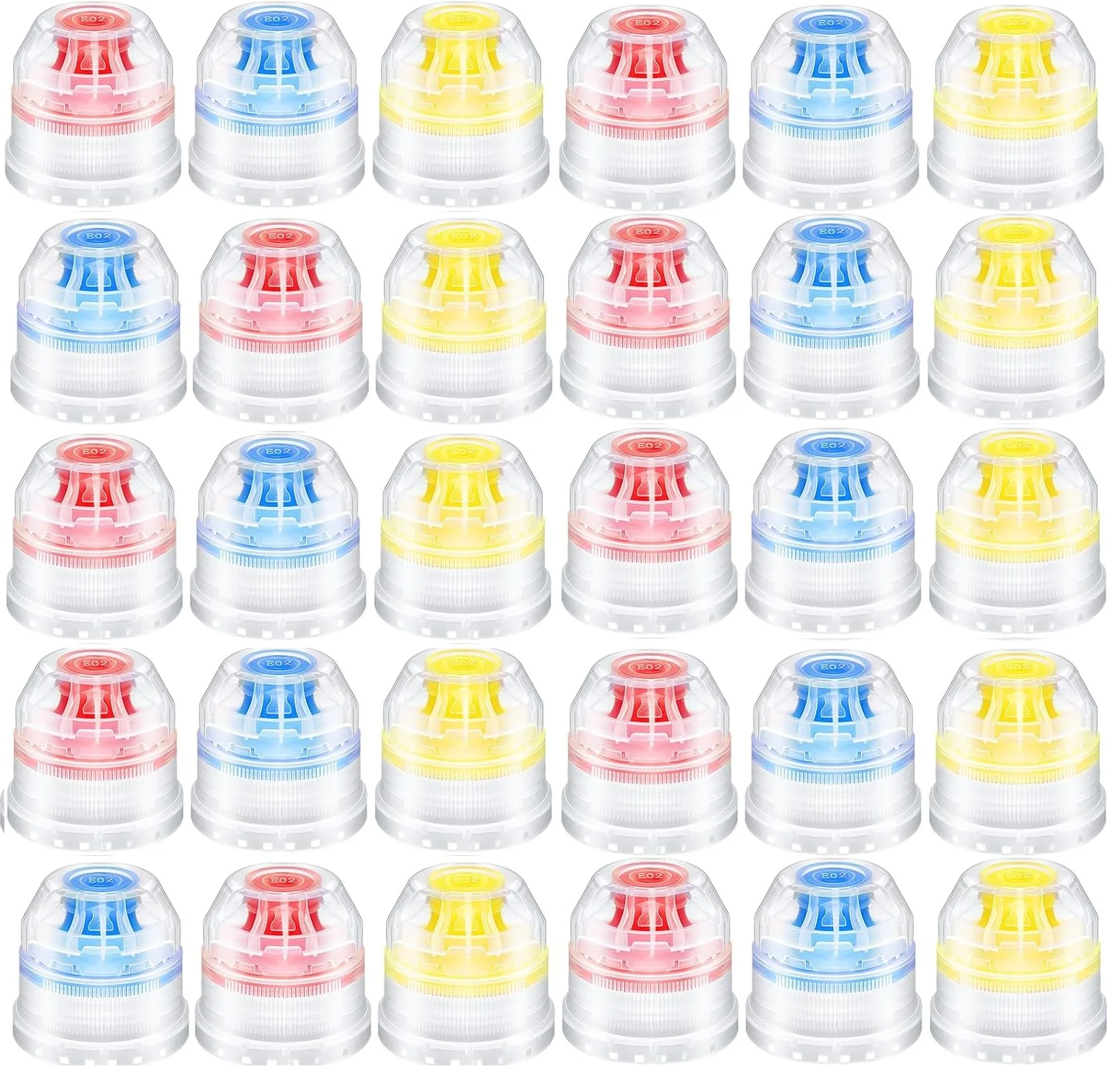 10Pcs 28mm Push Pull Replacement Caps Reusable Colorful Soda Twisted Water Bottle Lid Top Suitable for 28 mm Sport Bottle Cap