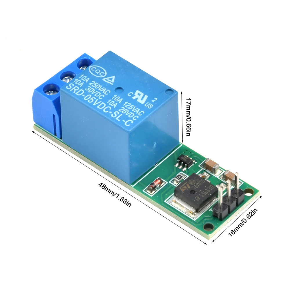 1 Channel 6-24V Relay Module Self-locking Low Pulse Trigger Module DC 6-24V Flip-Flop Latch Relay Bistable