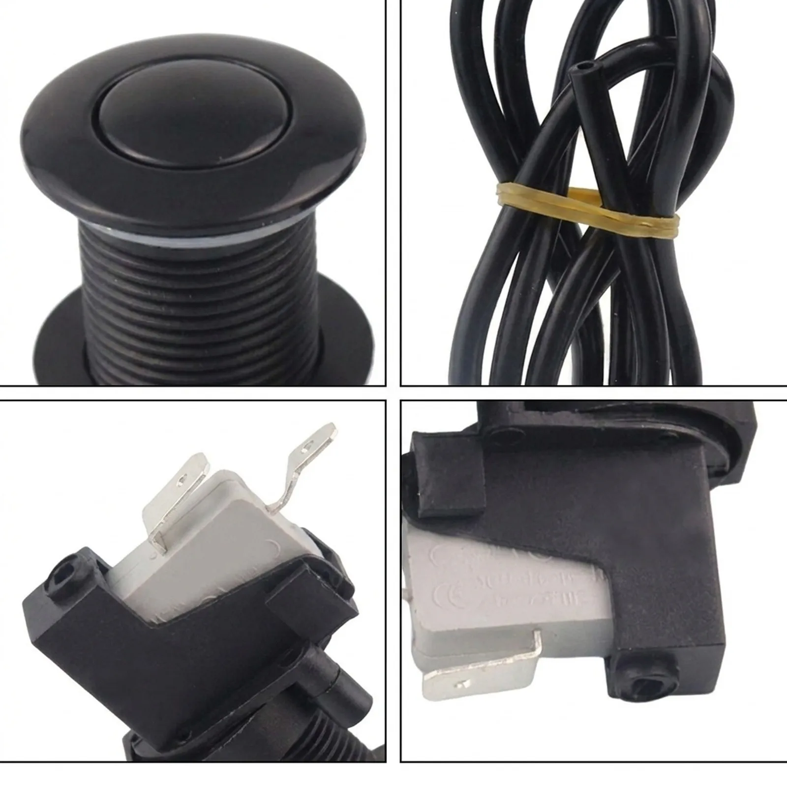 32mm Air Switch Kit for Pool For and Garbage Disposal Equipment Includes Button Pneumatic for Safer Switching 32mm