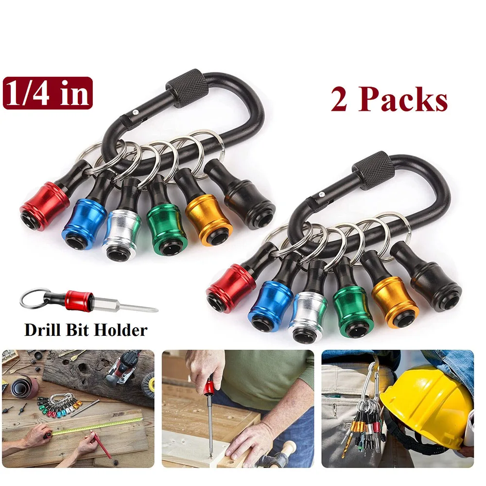 

12 шт./2 комплекта 1/4 "шестигранный хвостовик, держатель отвертки, удлинитель, брелок-адаптер, сверло, быстрая замена