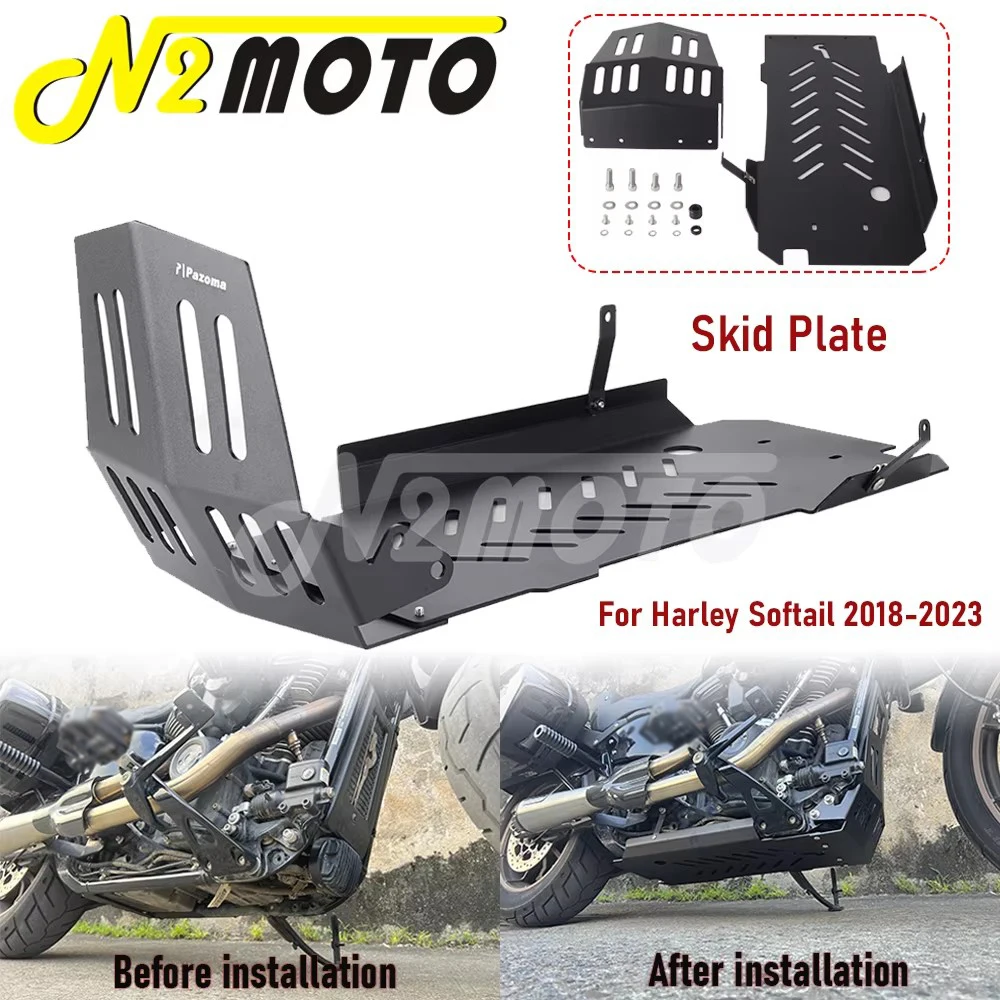 

Motorcycle Engine Guards Chassis Skid Plate For Harley Softail Sport Glide Fat Street Bob Standard Breakout FXFB FLHC FXLR 18-23