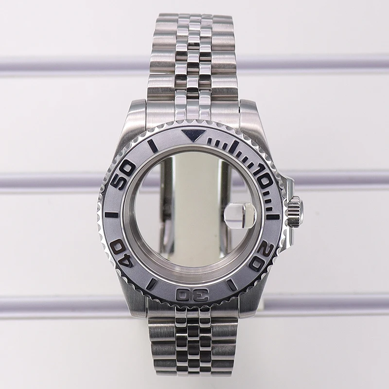 

40mm NH35 Watch Case Sapphire Glass For Nh35 Nh36 Nh34Nh38 Eta2824 Miyota8215 Movement 28.5mm Dial Jubilee Bracelet SUB GMT Case