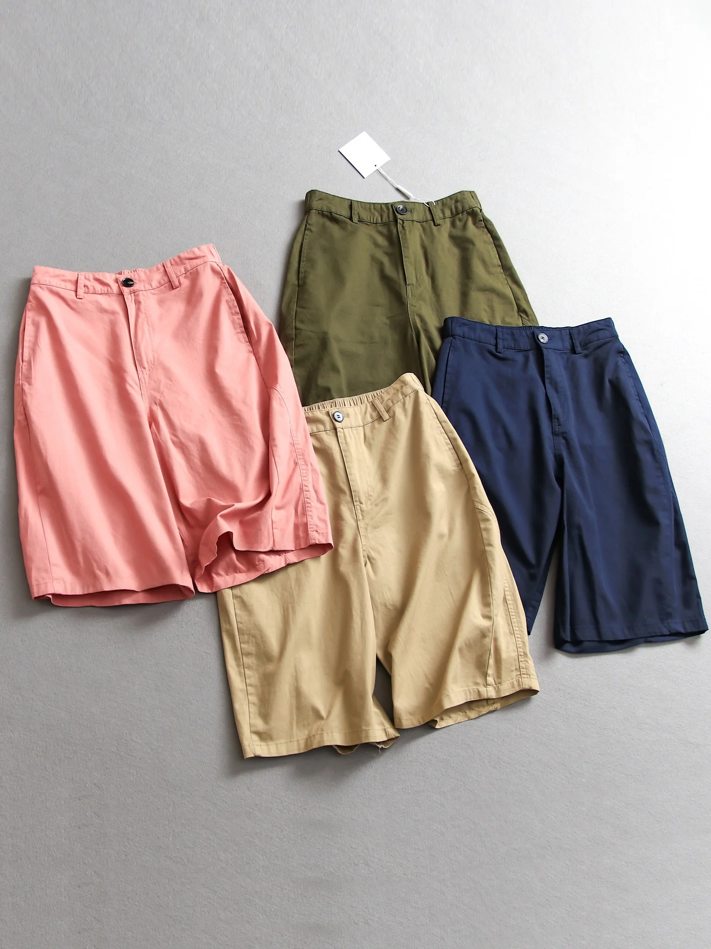 

Loose Fit Balloon Leg Half Elastic Waist Shorts Casual Summer New Style Women's Pants Straight Cut Cotton High Waist Five-Qua...