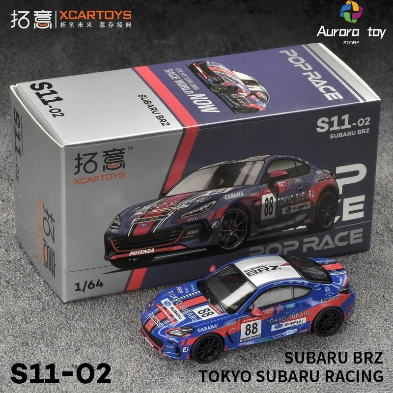 Xcartoys Poprace1/64 Alloy Car Model Toy Tokyo Subaru Racing Subaru Brz Room Ornament Collectible Children Birthday Toys Gift