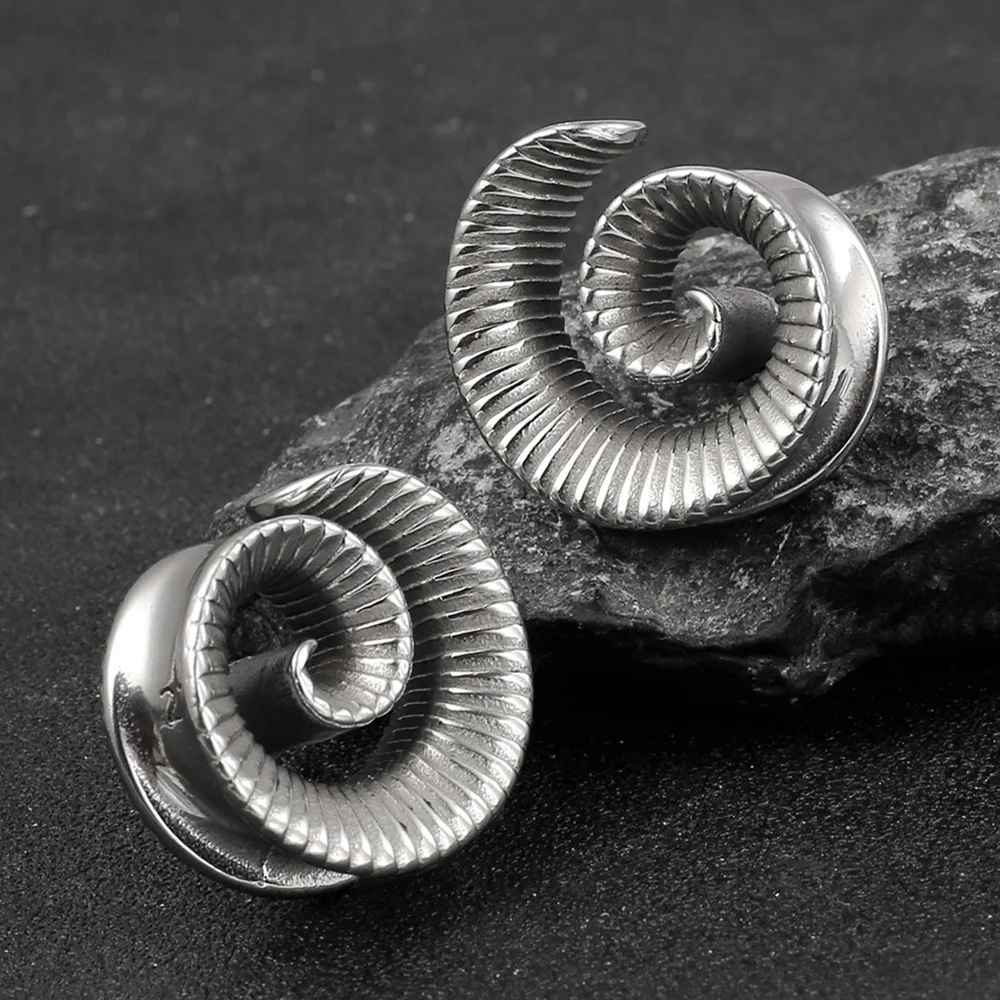 2PCS Round Spiral Saddle Plugs for Stretched Lobe