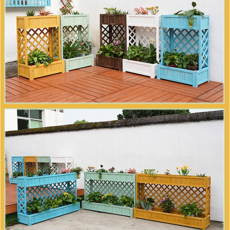 Planters, trellises, outdoor balconies, planting boxes, double shelves