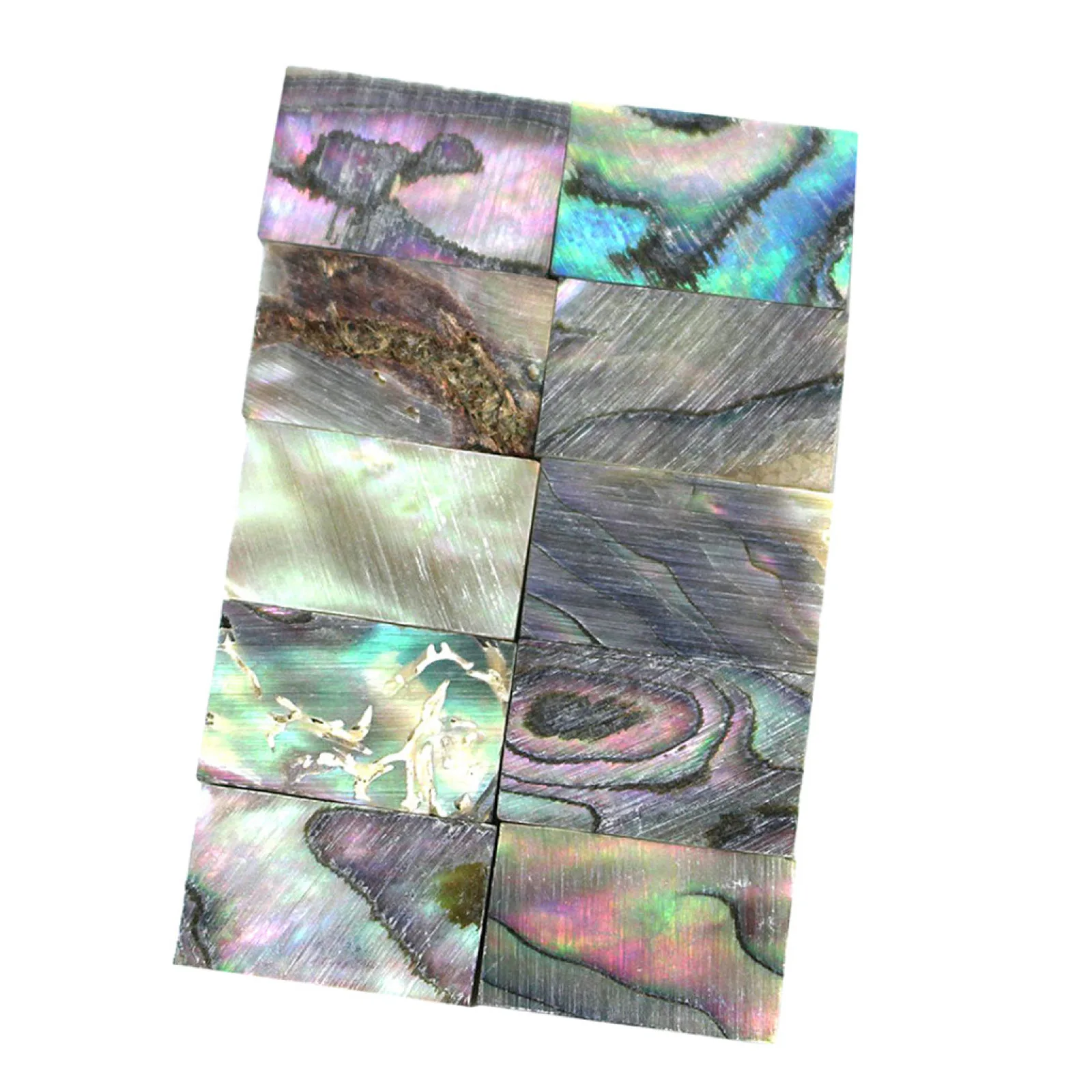 10 Uds. De carcasa de abulón para guitarra, PAUA Dot Diamond 13x8mm, fabricante de incrustaciones para guitarra, bajo, ukelele, diapasón, cuello, Luthier DIY