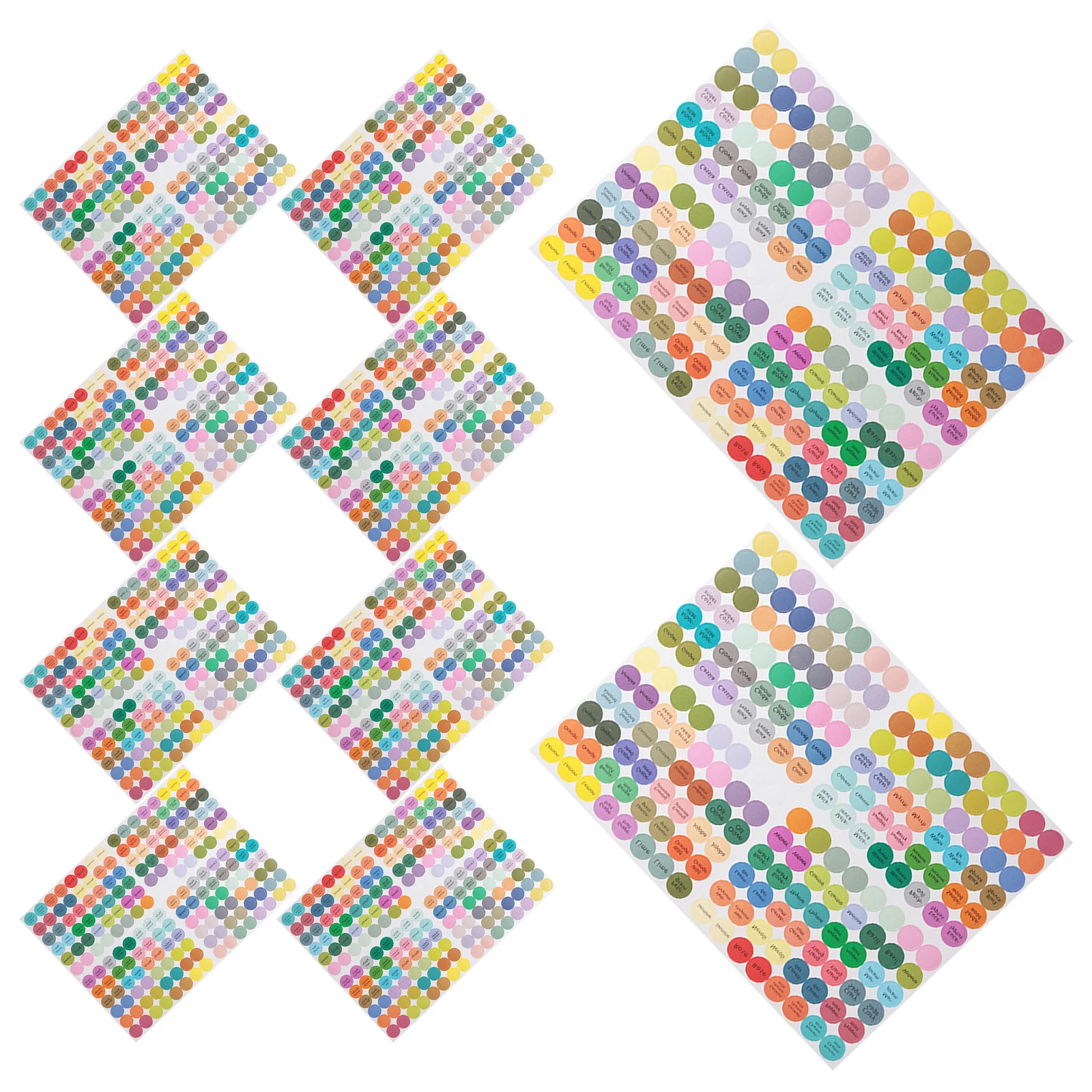 

10 шт. красочные круглые клейкие этикетки для бутылок, наклейки для бутылок с эфирным маслом, наклейки для кухонной упаковки для консервирования