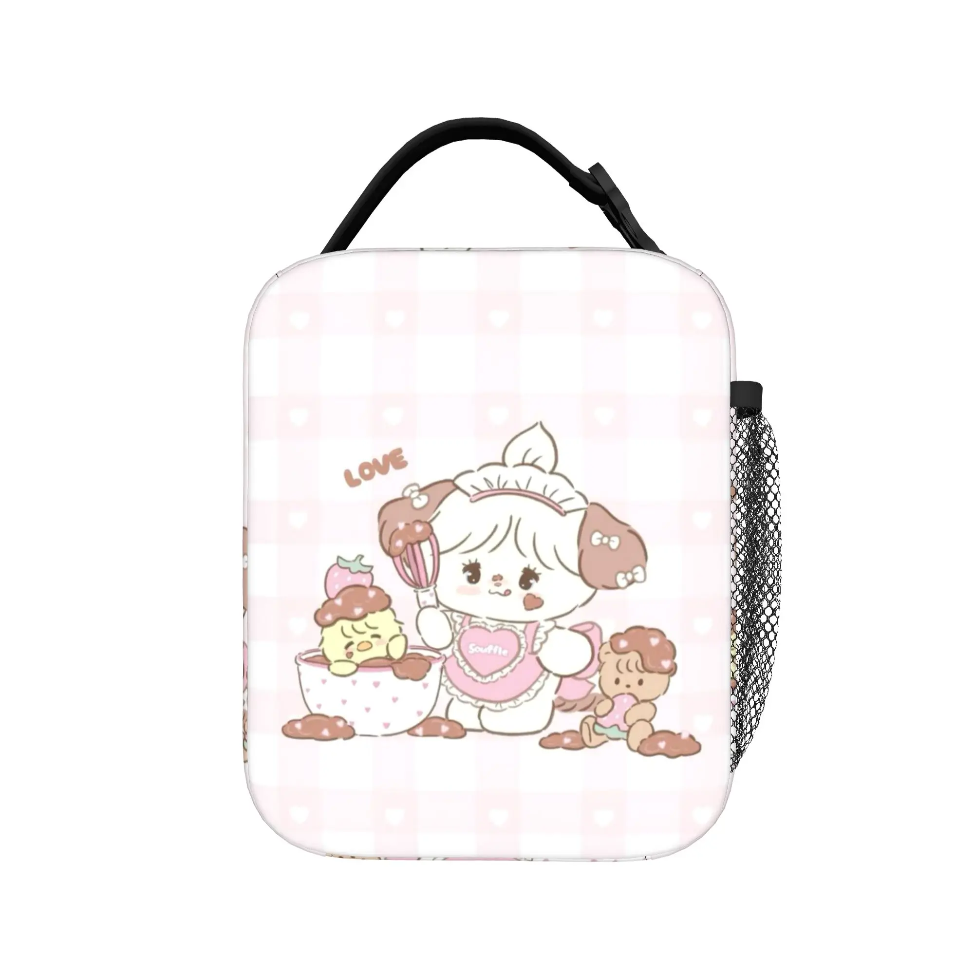 Mikkos Souffle Cooking Insulated Lunch Bag Large Meal Container Cooler Bag Tote Lunch Box School  Outdoor Bento Pouch