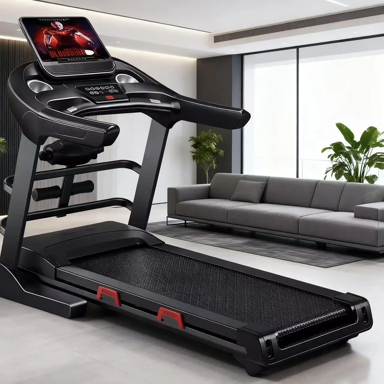 Factory Direct Sell Electric Motorized Treadmill 7.5 HP AC Motor Wireless Heart Rate LED Display Home Use Gym Equipmentpromote s
