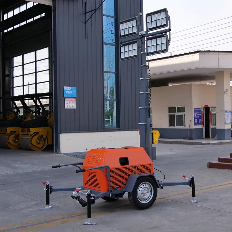 Mobile Light Tower Small Occupied Space Flexible Movement Remote Control Lifting Deep Mining Operation Lighting Customized