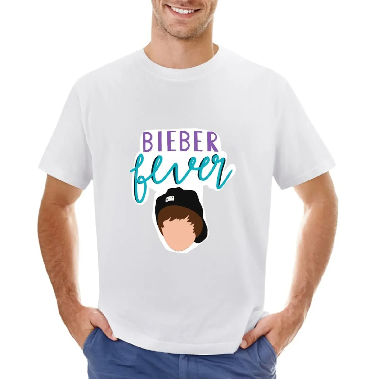 

Bieber Fever T-shirt quick drying funnys plus sizes customs men t shirts