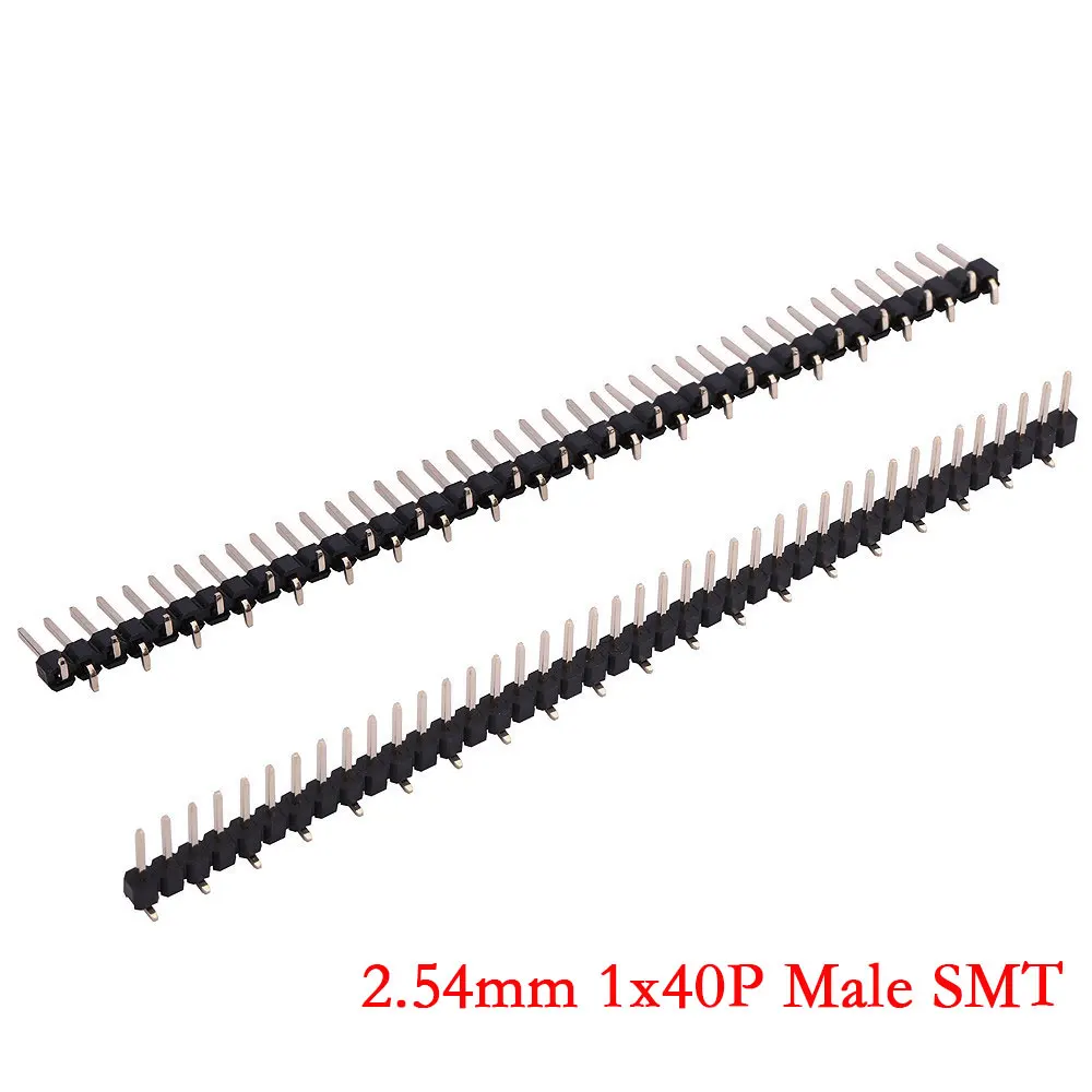 Toonhoogte 2.54mm 1x40Pin 2x40Pin 80Pin Enkele Dubbele Rij Vrouwelijke Mannelijke Header Strip Haakse SMT SMD Ronde Rechte Connector