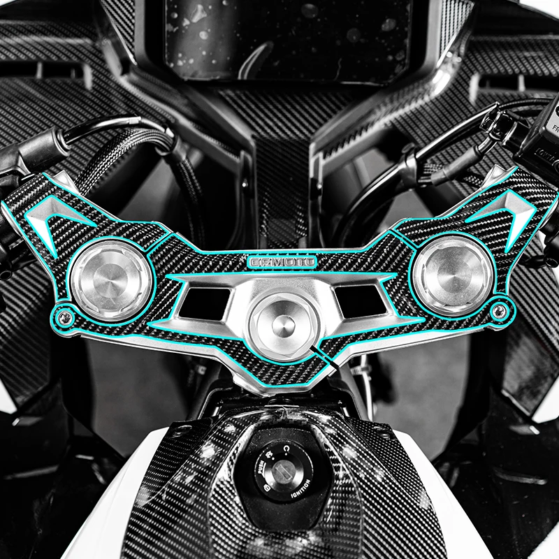 For CFMOTO 250SR/300SR 2023 Motorcycle Carbon Fiber Decoration Protection Stickers Bike Accessories Plastic Area Refit Decals