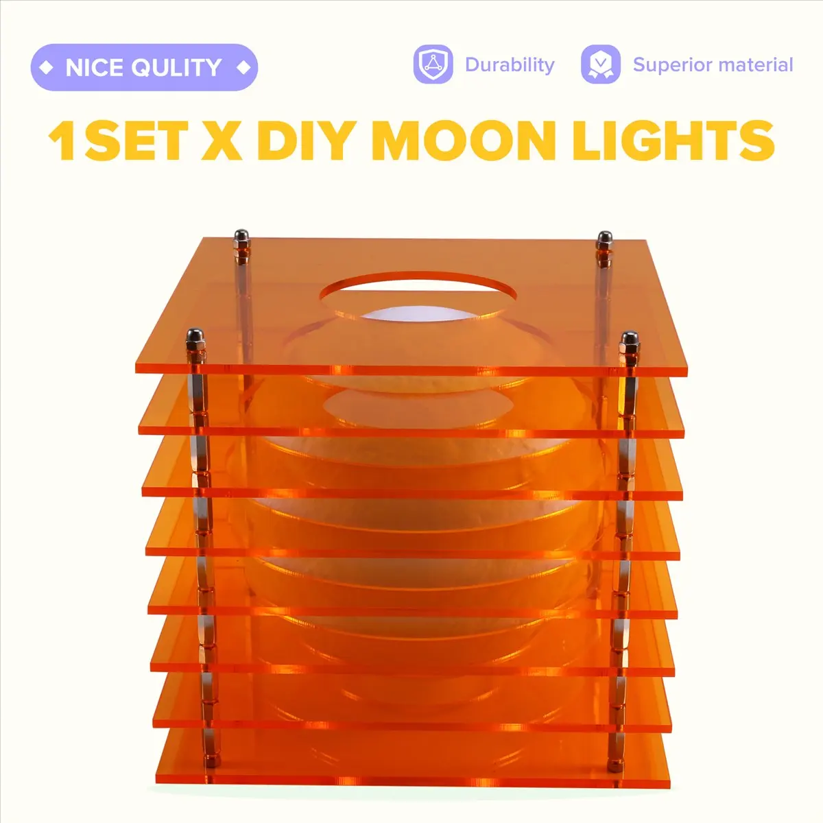 

Diy Mondlicht Acryl Lasagne Nachtlicht Umgebungslicht Schlafzimmer Wohnzimmer Committeeang Geschenk