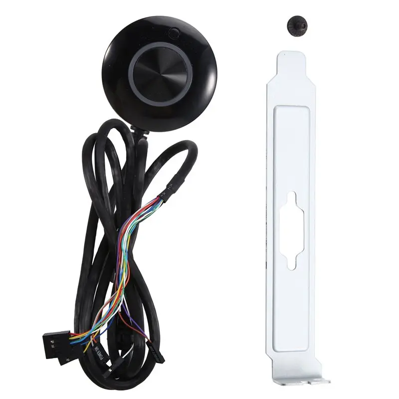 N36R-External Boot Button Adhesive Switch For Computer Desktop Dual USB Audio Desktop Host Switch Button