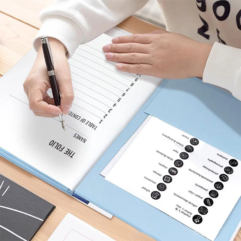 Folio Folders With Pockets, Important Document Organizer, "In Case I Go Missing Binder', File Organizer For Office And School