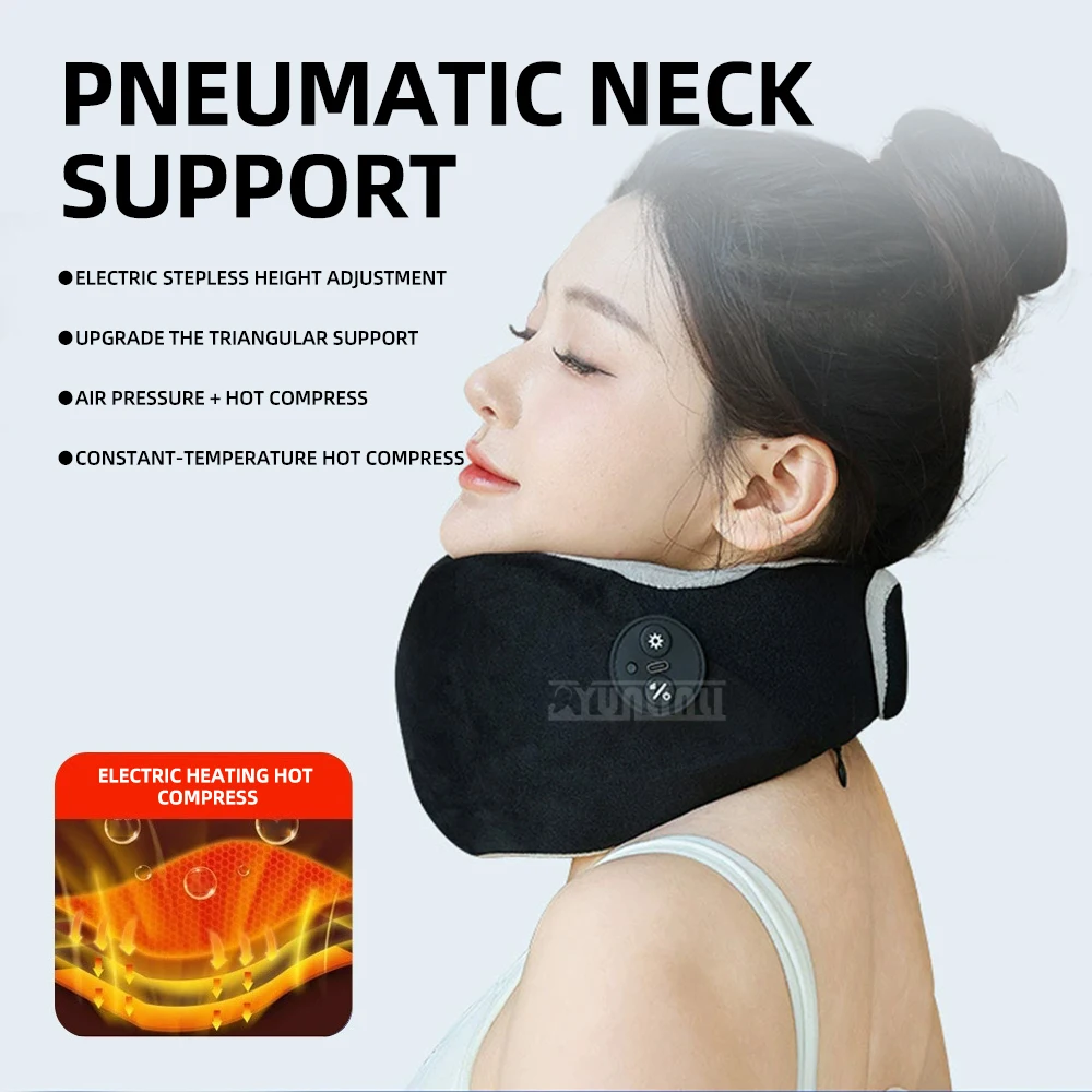 

Neck Traction Massager Hot Compress Cervical Spine Pain Relief Therapy Machine