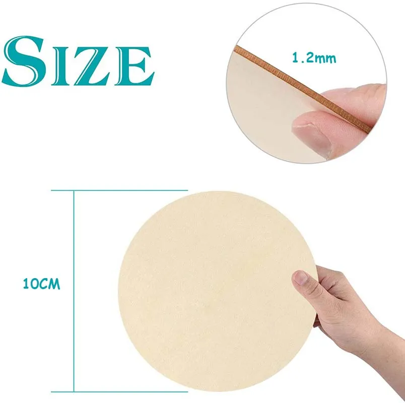 2-100pcs Unfinished Round Wood Slices Round Wooden Discs Wood Circles for DIY Art Crafts kids Painting Christmas Ornament Decor