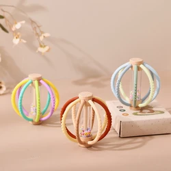 Baby Silicone Teether Toys Rain Stick Rainbow Hourglass Rain Music Rattle Ball Baby Montessori for Kids Educational Sensory Toys