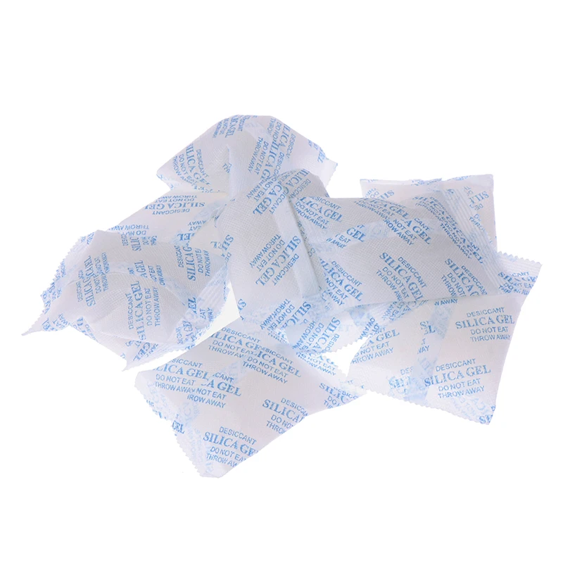 1Pack 50g Non-Toxic Silica Gel Sachet Desiccant Damp Kitchen Room Living Moisture Dehumidifier Accessories Absorber Bag