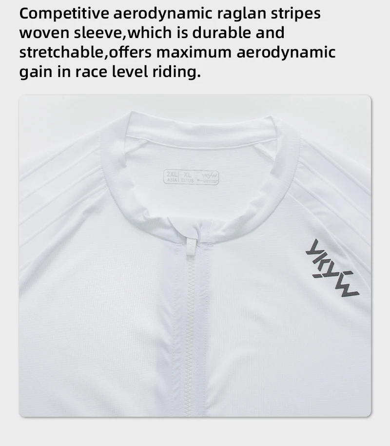 YKYWBIKE 2026 Herren Langarm-Radtrikot Aerodynamisches Raglan-Ärmel Schnelltrocknendes Rennrad-Oberteil Slim Fit Atmungsaktiv – Detail 3