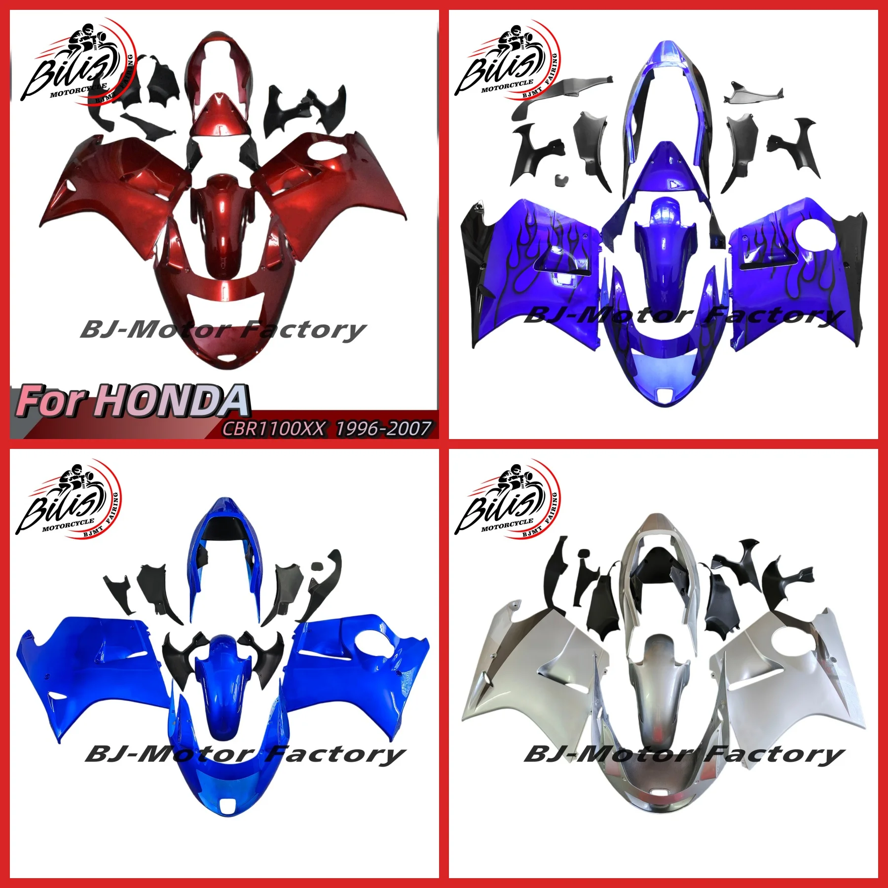 Motorcycle Moto Bike ABS Plastic Bodywork Full Fairing Kit For HONDA CBR1100XX 1996 To 2007 CBR1100 Blackbird CBR Black Gold