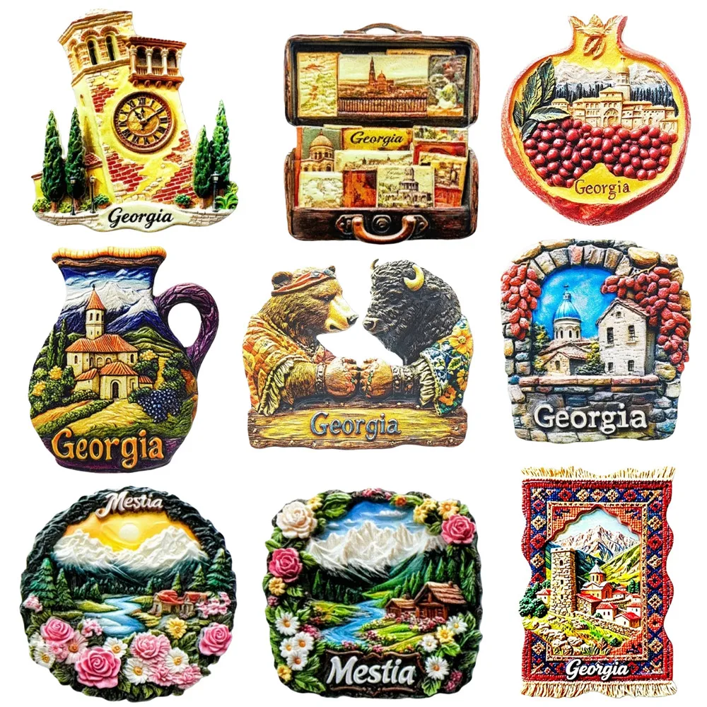 Asia Georgia  3D Fridge Magnets Tourism Souvenir Refrigerator Magnets Sticker