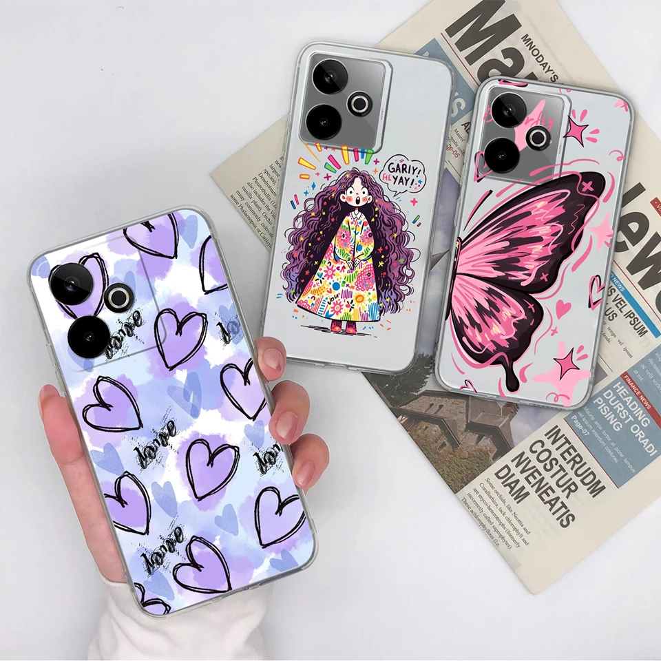 حافظة لهاتف OPPO Realme GT7 GT 7T Panda Puppy Duck مضادة للسقوط ومضادة للصدمات والغبار وواقي هاتف شفاف فريد لهاتف Realme gt7t Capa