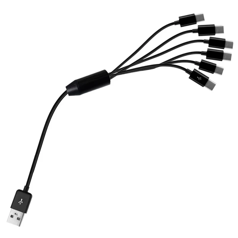 Typ-C 1 do 6 Port typu C USB C do rozdzielacza USB Y kabel z datą ładowania do tabletu 0.5m 1.5m