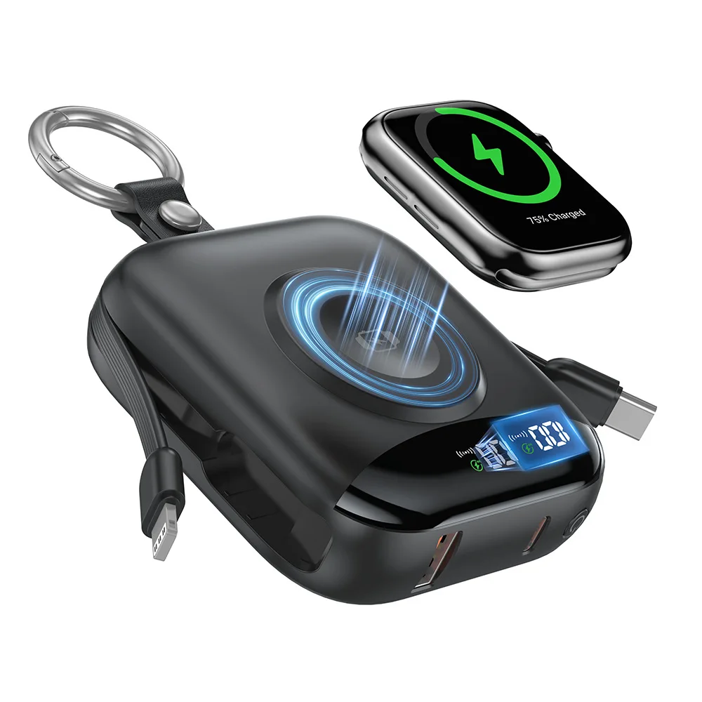 

22,5 Вт 10000 мАч Power Bank с кабелем Портативная быстрая зарядка для iPhone 16 Samsung Xiaomi Магнитное беспроводное зарядное устройство для iWatch