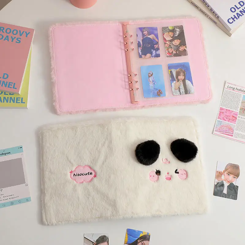 Cartoon Plush A5 Kpop Binder Photocard Holder Idol Photo Album Photocards Collect Book  School Stationery Picture Albums